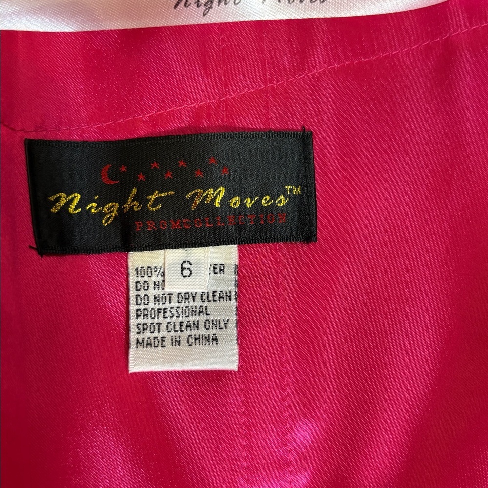 Night Moves One Shoulder Pink Dress nwot size 6 - Picture 9 of 11